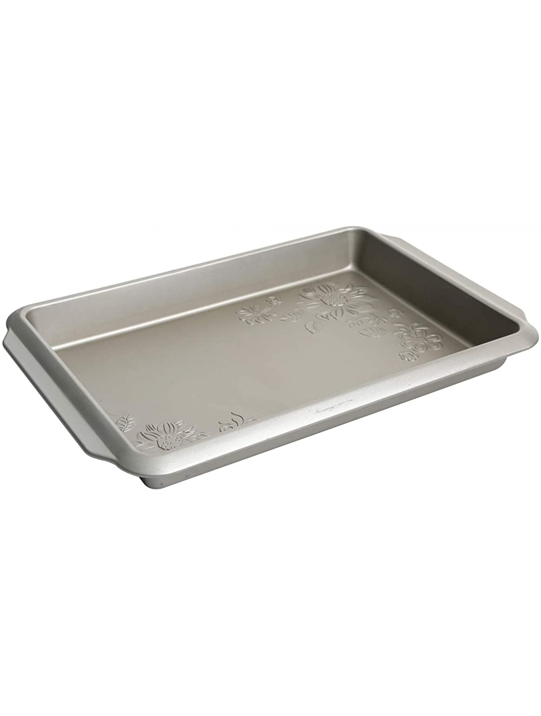 Roasting Pan Cookie Sheet Non Stick Bakeware Silver Finish Baking Tray 13 x 9 Broil Pan by Imperial Home - BG407WRO3