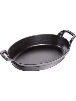 STAUB Oval Roasting Dish 24 cm Graphite Grey - BP53CW4IC