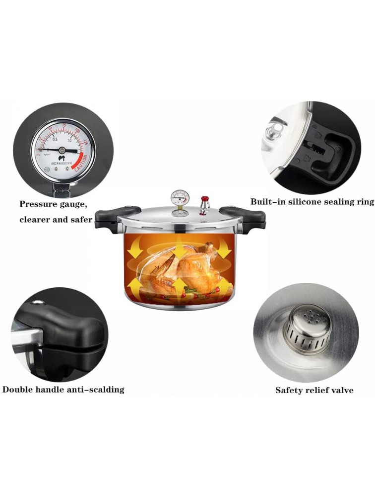25 quart pressure canner cooker,Built-in luxury digital pressure gauge,Aluminum Explosion proof pressure cookers canners for canning,With1steaming tray Induction Compatible,Delivery from US warehouse - BI08RM9SO