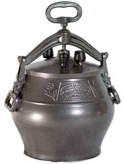 Afghan pressure cooker Model SB 7.4 qt. 7 liter capacity Aluminum Uzbek Kazan pressure pot for indoor outdoor cooking - BOBDUJQRZ