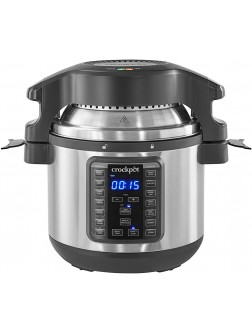Crock-pot SCCPPA800-V1 Express Crisp 8-Quart Pressure Cooker Includes Air Fryer Lid Stainless Steel - BSSGQPN0Q