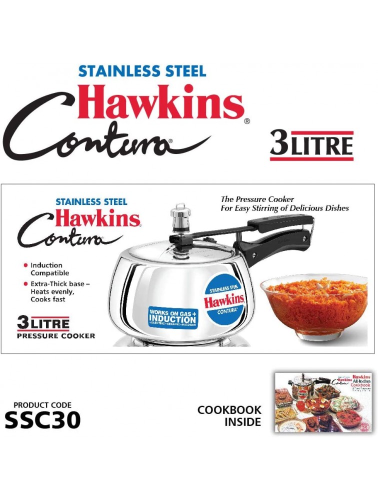 Hawkins Contura-SSC30 Pressure cooker Small Silver - BBIQDIQKK