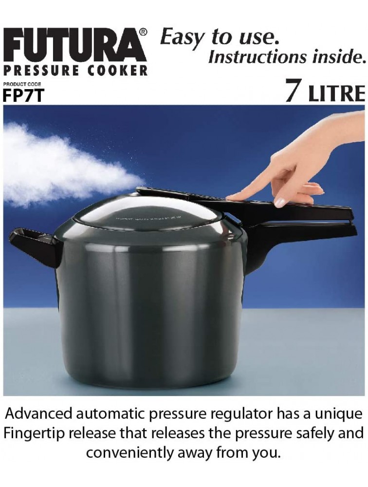 Hawkins Futura Hard Anodised Pressure Cooker 7-Liter - BDXWWV5Q6