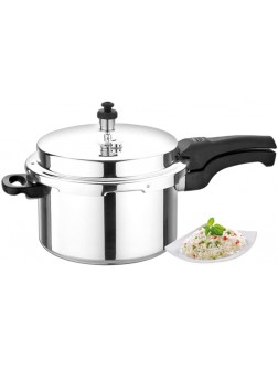 Healthy Choices Small Pressure Cooker 3 Quart Outer Lid Double Safety Valve For All Cooktops Stove Top Cookware for Quick Cooking of Meat Soup Rice Black Beans & more Aluminium 3 Liters - B70VF91FL