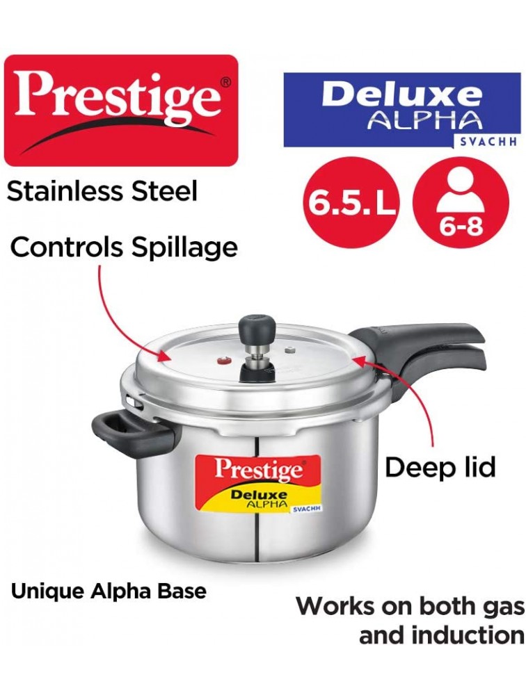 Prestige PRASV6.5 PRESSURE COOKER 6.5 Liter SILVER - BAUYLUPWI