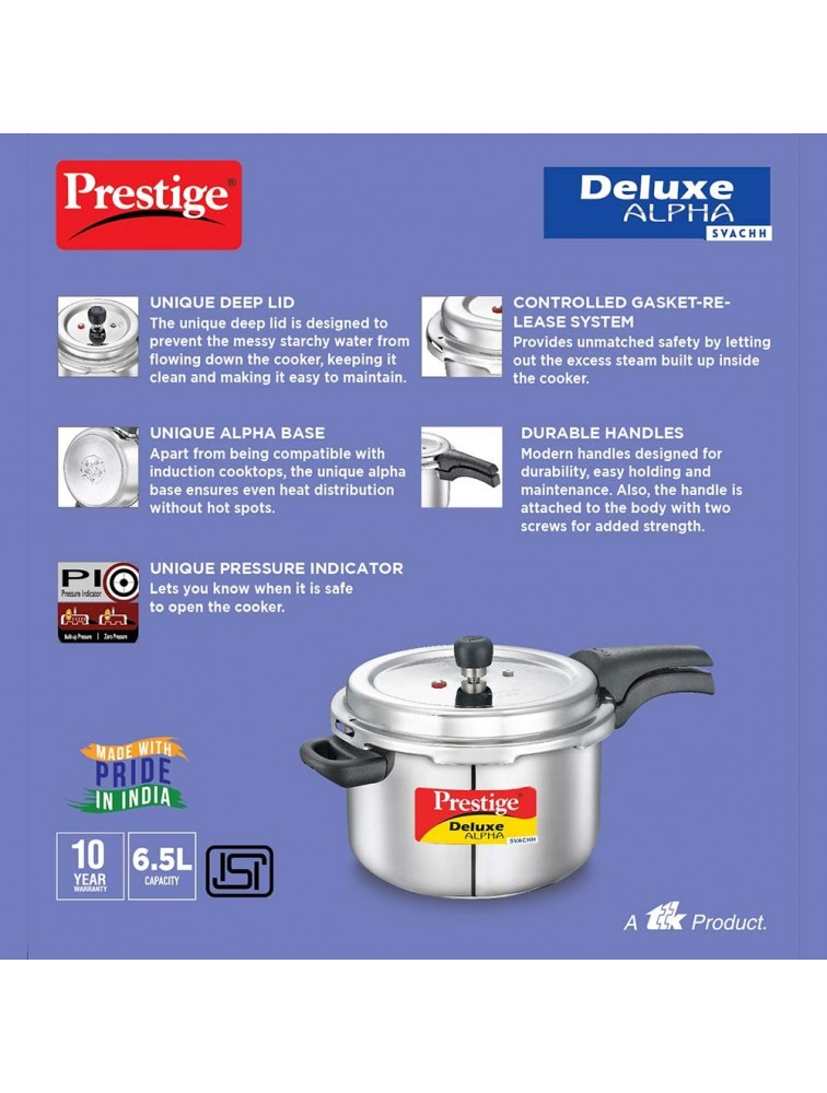 Prestige PRASV6.5 PRESSURE COOKER 6.5 Liter SILVER - BAUYLUPWI