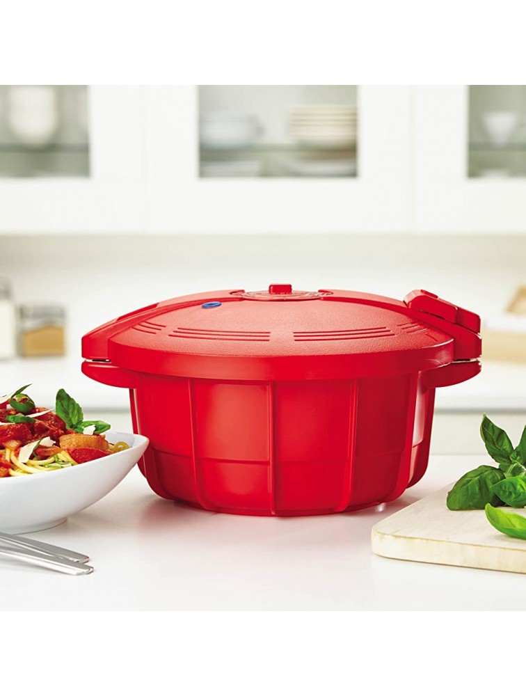 SilverStone 51388 Microwave BPA Free Microwave Pressure Cooker 3.4 Quart Red - B8E0Y7ONK
