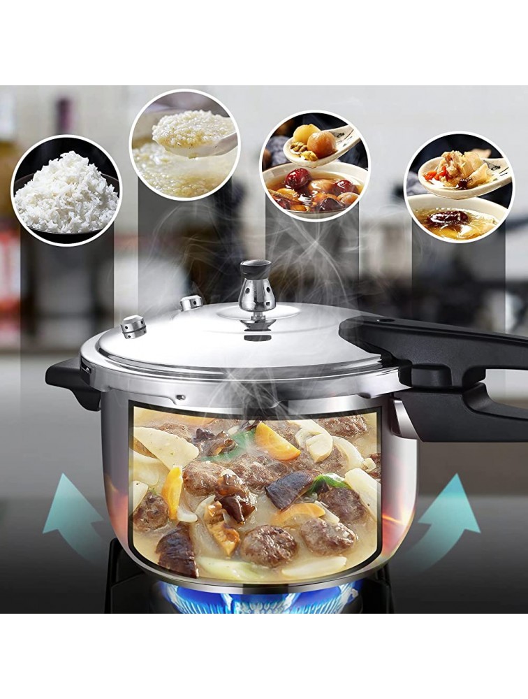 WantJoin Pressure Cooker 18 8 Stainless Steel 6.34 Qt Commercial Stove Top Pressure Cooker Pot Used for Pressure Foodie or Steaming Compatible with Gas & Induction Cooker - BVNFWFGWT