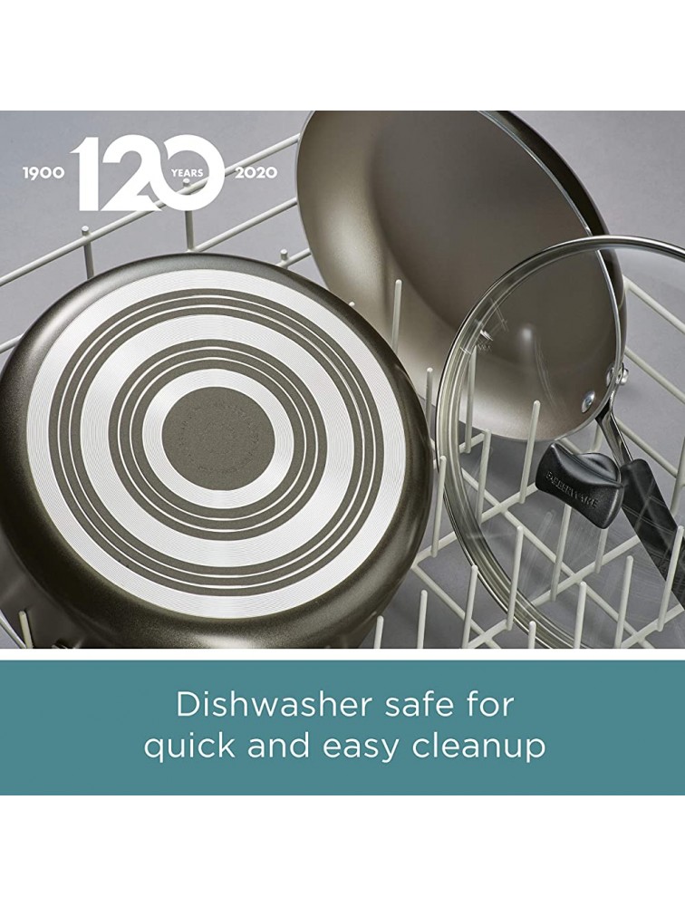 Farberware Cookstart DiamondMax Nonstick Deep Grill Square Griddle Pan Dishwasher Safe 11 Inch Pewter Silver - BFIMSZC7K