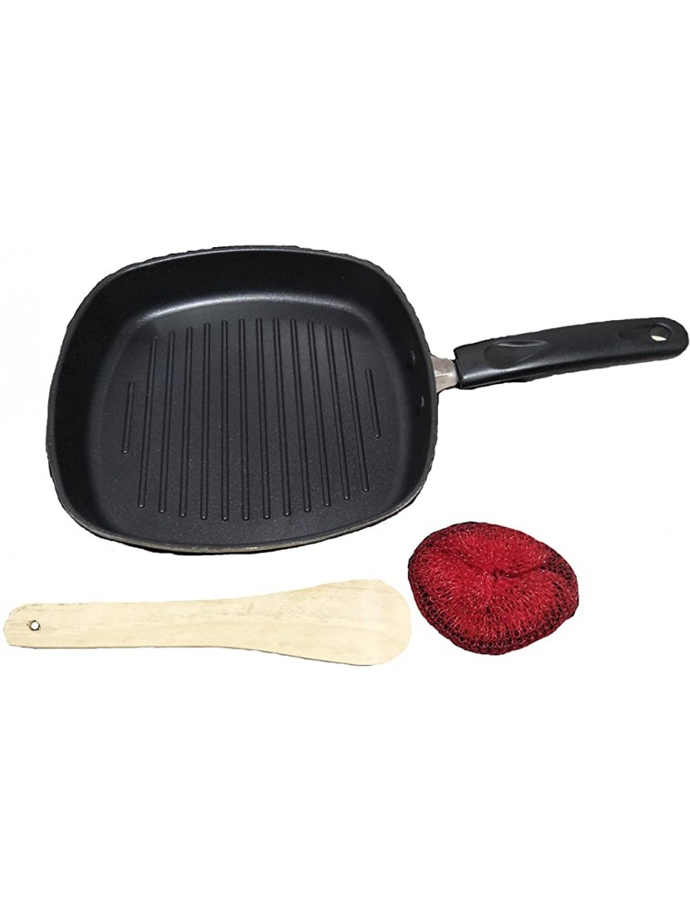 Non-Stick Aluminium Grill Pan,Aluminum Nonstick Cookware Square Grill Pan Black ,Valentine Day Gifts - B6WWAW0TQ