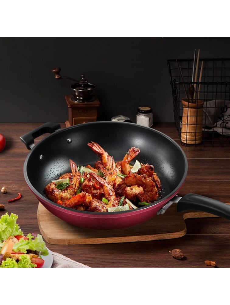 32 Cm Aluminum Alloy Wok 丨 12.5 Inch Frying Pan 丨 Household Multi-function Frying And Frying Dual-use Non-stick Pan 丨 Stand-view Glass Lid 丨 Special Gas Stove For Induction Cooker Gas Stove - BU7KV3RRW