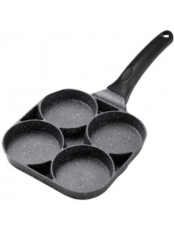 DGSJD 4-Hole Omelet Pan for Burger Eggs Ham Pancake Maker Frying Pans Non-Stick No Oil-Smoke Breakfast Grill Wok Cooking Pot - BIAZYQRVP