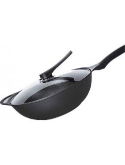 JAHH Wok Hard Anodized Nonstick Dishwasher Safe Free Chefs Pan Wok Cookware - B1IYQSM02