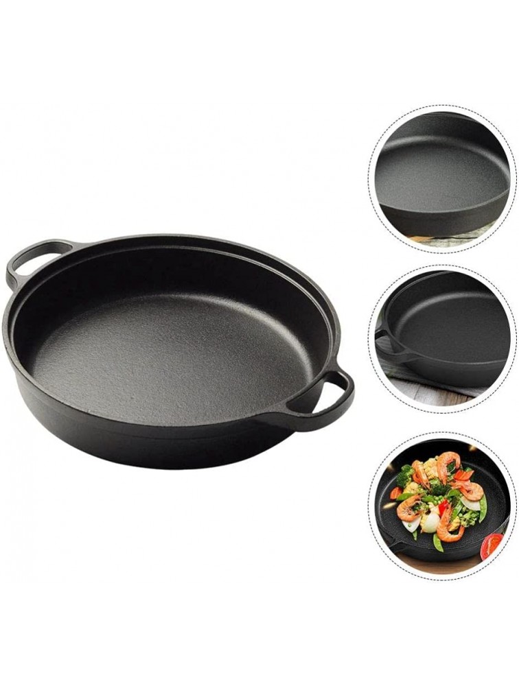 JDYC Cast Iron Wok Frying Baking Uncoated Griddle Non-Stick Pan Pancake Cooking Pot Cookware Kitchen Supplies25cm - BT8VRI62X