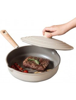 LXLTL Non Stick Frying Pan Induction Pancake Pan Saute Pan with Lid Stay-Cool Handle Induction Compatible,Kitchen Casserole,28cm - BKS8O0BRS