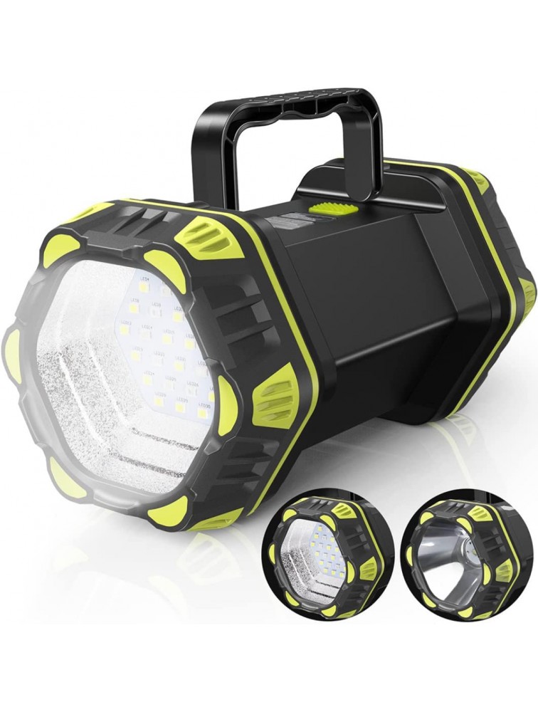 LysiMuus LED Camping Lanterns USB Rechargeable Hiking Flashlight Emergency Searchlight 4800mAh - BISKKKXCK