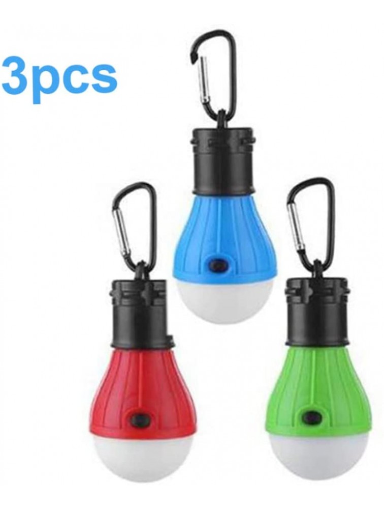 LysiMuus LED Tent Lights Portable Bulbs with Hook Battery Powered Hanging Lamp for Camping Hiking 3PCS No Battery - BVWIKMYX6