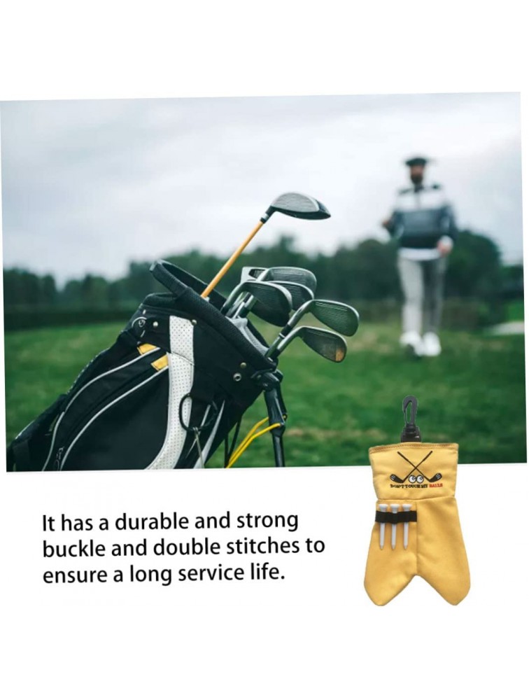 LysiMuus Portable Golf Ball Storage Bag Golf Ball Carrier Pocket Holder Bag with Hanging Clip Buckle Carrier Pouch Golf Ball Pouch Bag for Sports Golfing Accessories Yellow - B1YVJWWPI