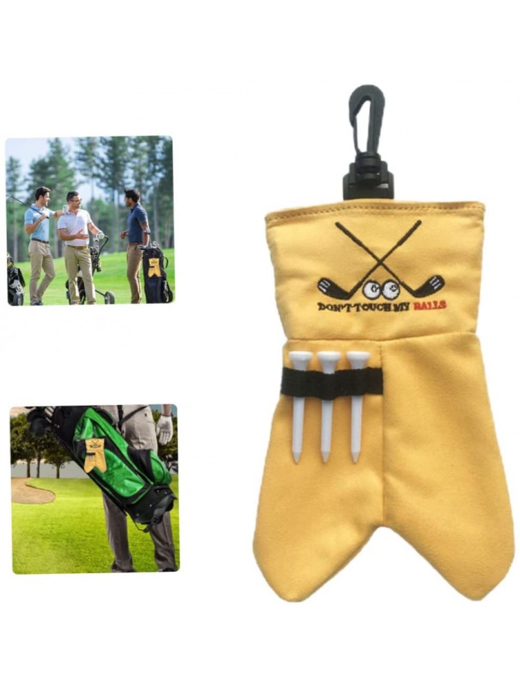 LysiMuus Portable Golf Ball Storage Bag Golf Ball Carrier Pocket Holder Bag with Hanging Clip Buckle Carrier Pouch Golf Ball Pouch Bag for Sports Golfing Accessories Yellow - B1YVJWWPI