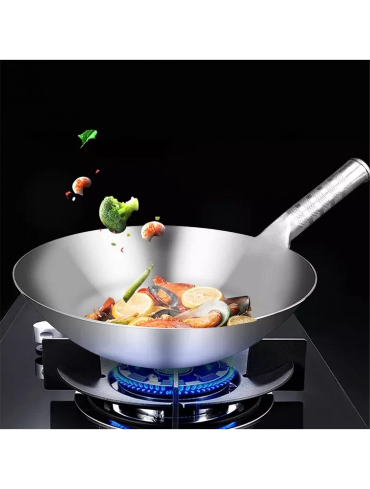 ZTTZX Stainless Steel Stir-Fry Pan Saute Pan Chinese Handmade Wok Cooking Pan Traditional Non Stick Rusting Gas Wok Color : A Size : 32cm - B55WKTHN3