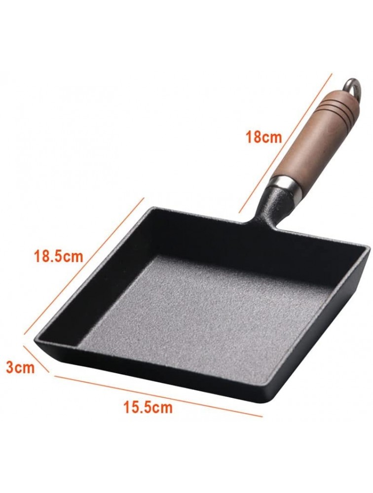 ZZWZM Tools Heat Resistant Frying Pan Cast Iron Omelette Kitchen Tamagoyaki Japanese Style Mini Thickened No Coating Color : A Size : 36.5 * 15.5 * 3cm - BM3V5EH27