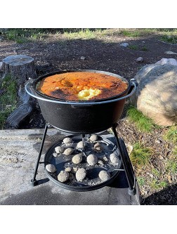 CampMaid 12" Pre-Seasoned 7 Quart Dutch Oven Without Legs - BHF13XY4E