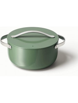 Caraway Nonstick Ceramic Dutch Oven Pot with Lid 6.5 qt 10.5" Non Toxic PTFE & PFOA Free Oven Safe & Compatible with All Stovetops Gas Electric & Induction Sage - BCDAYK9K3
