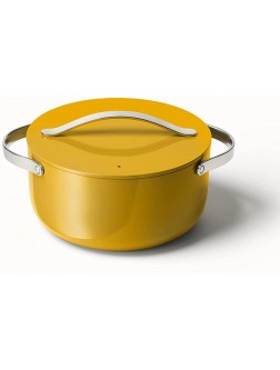 Caraway Nonstick Ceramic Dutch Oven Pot with Lid 6.5 qt 10.5" Non Toxic PTFE & PFOA Free Oven Safe & Compatible with All Stovetops Gas Electric & Induction Marigold - BH2HXU5SK
