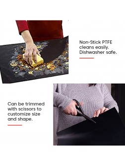 Cooks Innovations SET of 2 Silver Non-Stick Oven Liner Professional Grade Never Clean The Bottom Of Your Oven Again - BE5CYKLY4