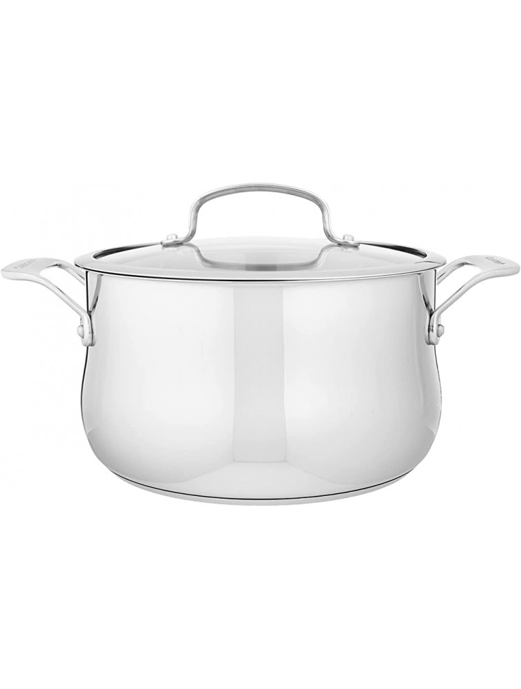 Cuisinart Contour Stainless 5-Quart Dutch Oven with Glass Cover - BM3TY0X39