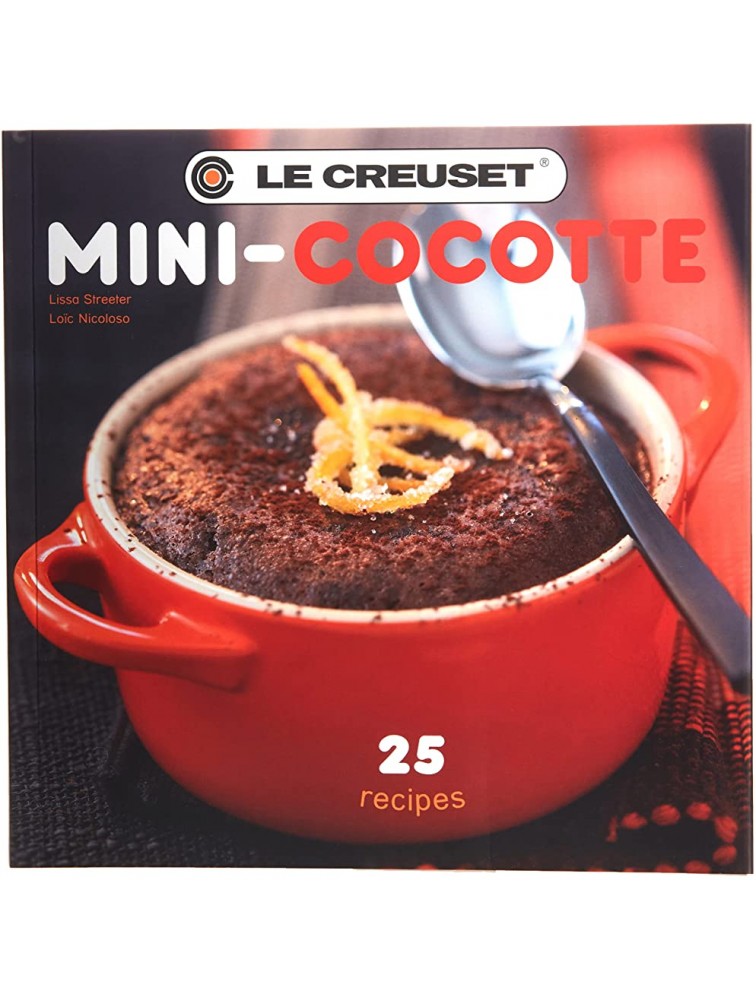 Le Creuset Stoneware Set of 4 Mini Cocottes with Cookbook 8 oz. each Cerise - BQ6A9SXKM