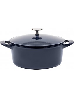 Made In Cookware Dutch Oven 5.5 Quart Enamed Cast Iron Blue Made In France Exceptional Heat Rentention & Durability - BSOV5XHZ4