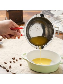 2pcs Stainless Steel Boiler Pot with Handle Melting Chocolate Pot for Chocolate Candy Butter Cheese and Candle Making Silver - B3ORRU350
