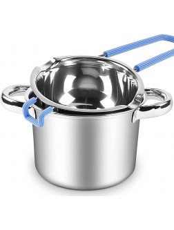 680M Double Boiler Pot Set,0.7QT Chocolate Melting Pot and 1600ML 1.7QT Stainless Steel Pot,Insert Melting Pot with Heat Resistant Handle for Chocolate,Butter,Candle,Candy and Soap - BU4KTYRAO