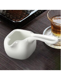Ceramic Melting Pot with Candle Light Base Ceramic Milk Sauce Pot Boiler Pot Melting Pot with Long Handle for Melting Chocolate Wax Candy Candle Making 110ml - BLGPM0ECO