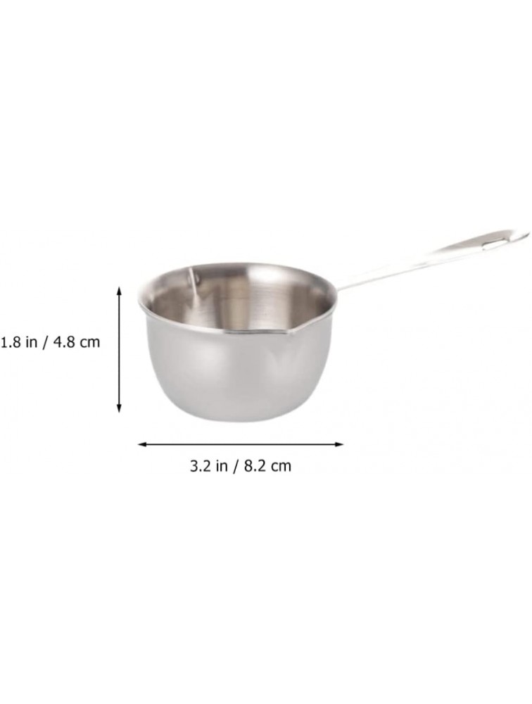 DOITOOL 120ml Stainless Steel Double Boiler Pot Butter Melt Bowl Pitcher Spoon for Melting Chocolate Cheese Caramel Candy and Candle Making - BJN7HCRQX