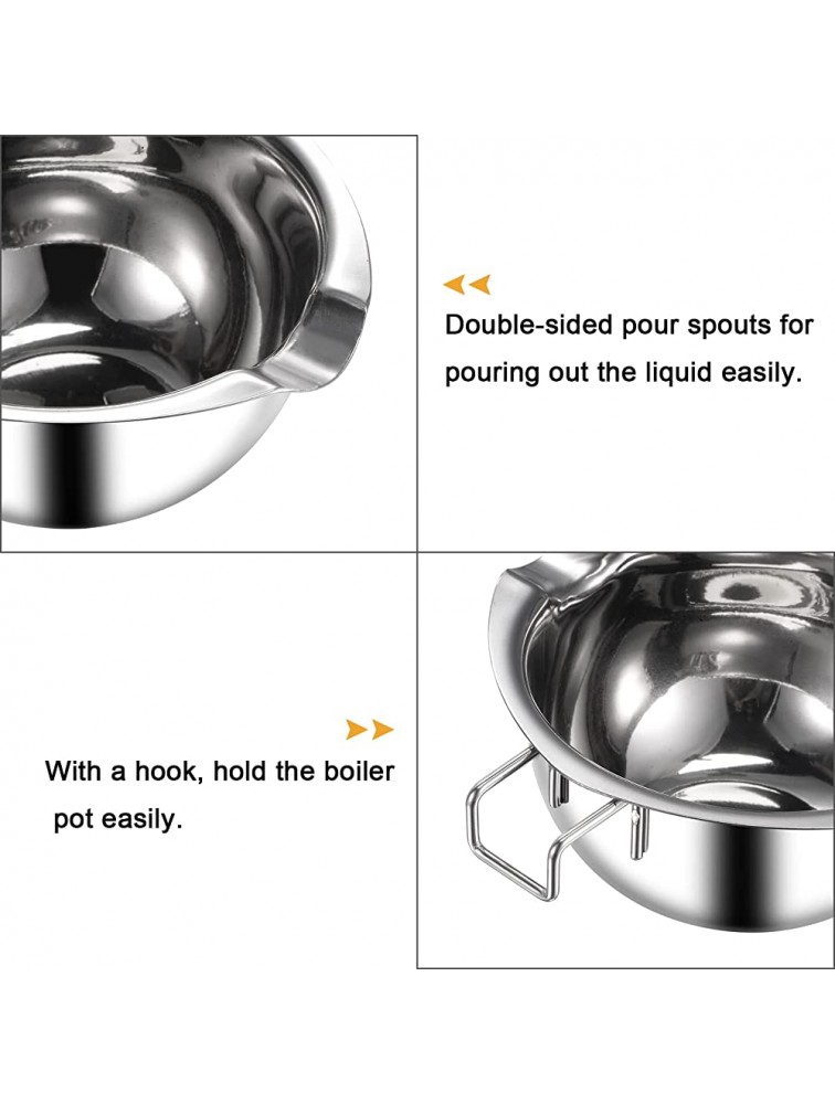 MECCANIXITY Double Boiler Pot 400ml 304 Stainless Steel for Candle Making - BFBRWOFW1