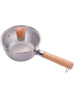Milk Pot Sauce Pan Stainless Steel Cooking Pot Heating Stew Pot with Wooden Handle for Melting Chocolate Wax Candy Candle Making - BP08BCZJY