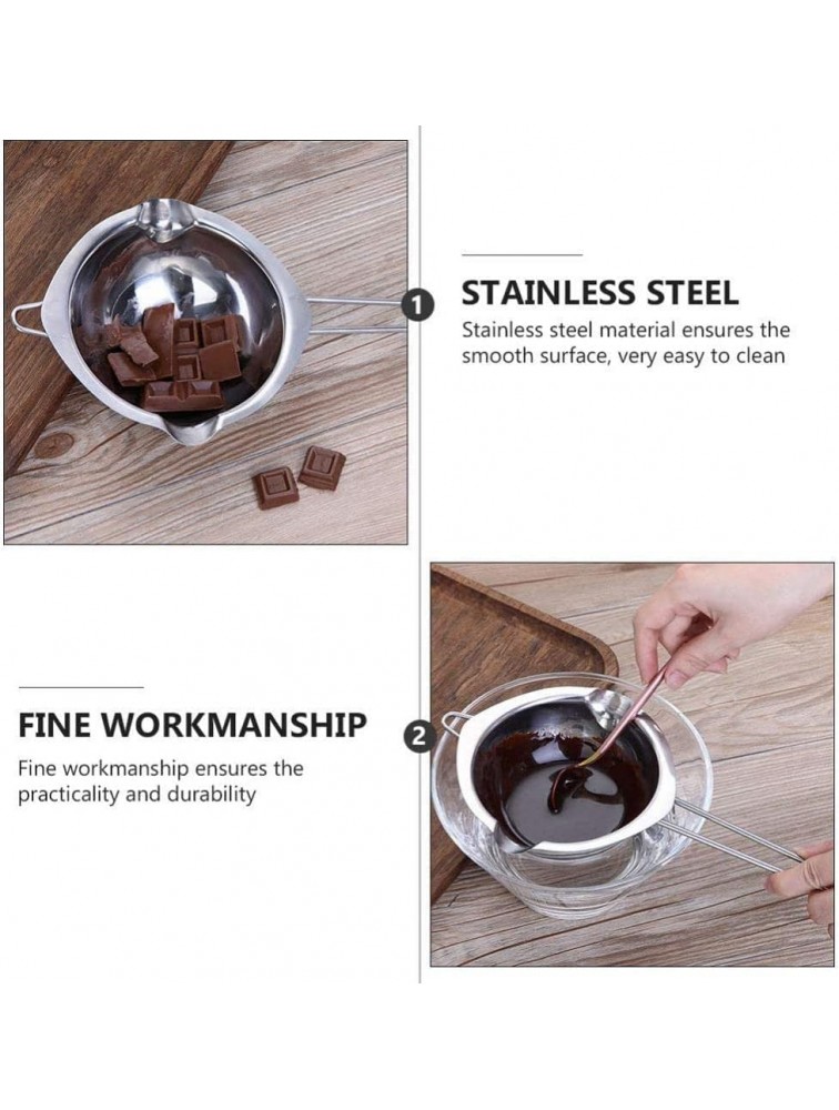 Stainless Steel Chocolate Melting Pot Double Boiler Pot for Melting Butter Chocolate Candy Butter Cheese Candle Making - BIHEDATGW
