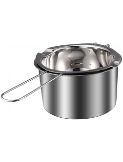 Stainless Steel Double Pot Chocolate Butter Melting Pot Fondant Milk Bowl Boiler Cheese Pot Heating Baking Tool Capacity : 400ml Color : Sliver - B5IF2TJE2
