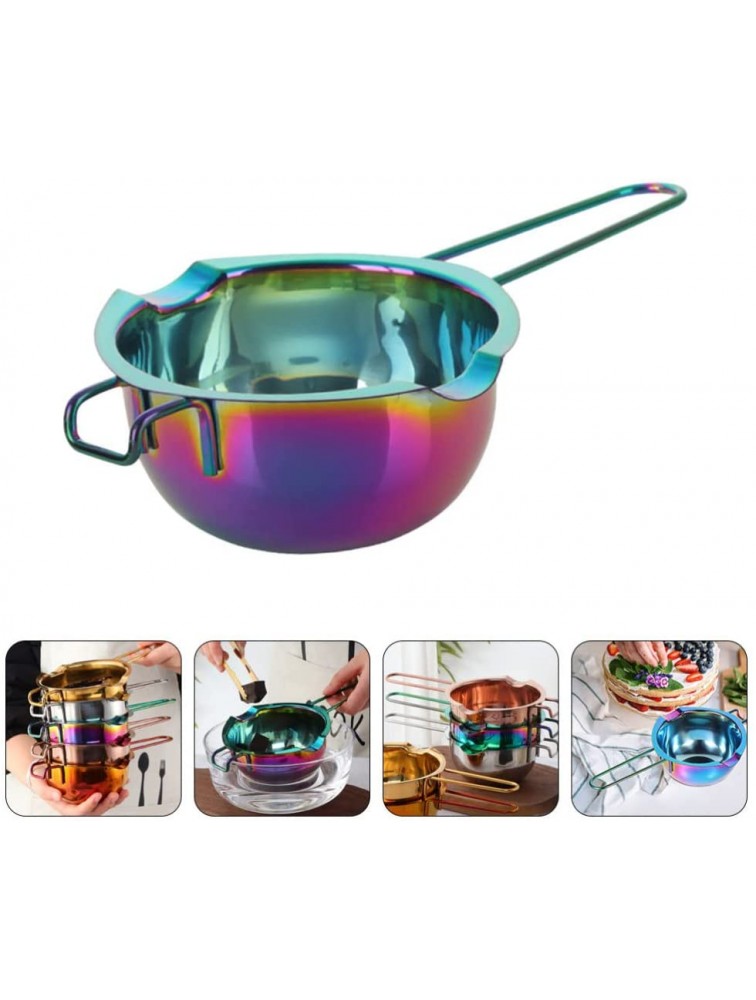 YARNOW Stainless Steel Melt Pot Double Boiler Pot Set Chocolate Melting Pot Baking Butter Warmer Pot Kitchen Cookware Colorful - B5H2AEKZR