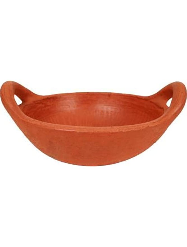 Clay Pottery Mud Pot red clay handi cheena chatty frying pan Handi 1 L Earthenware - BQ7KSNTDC