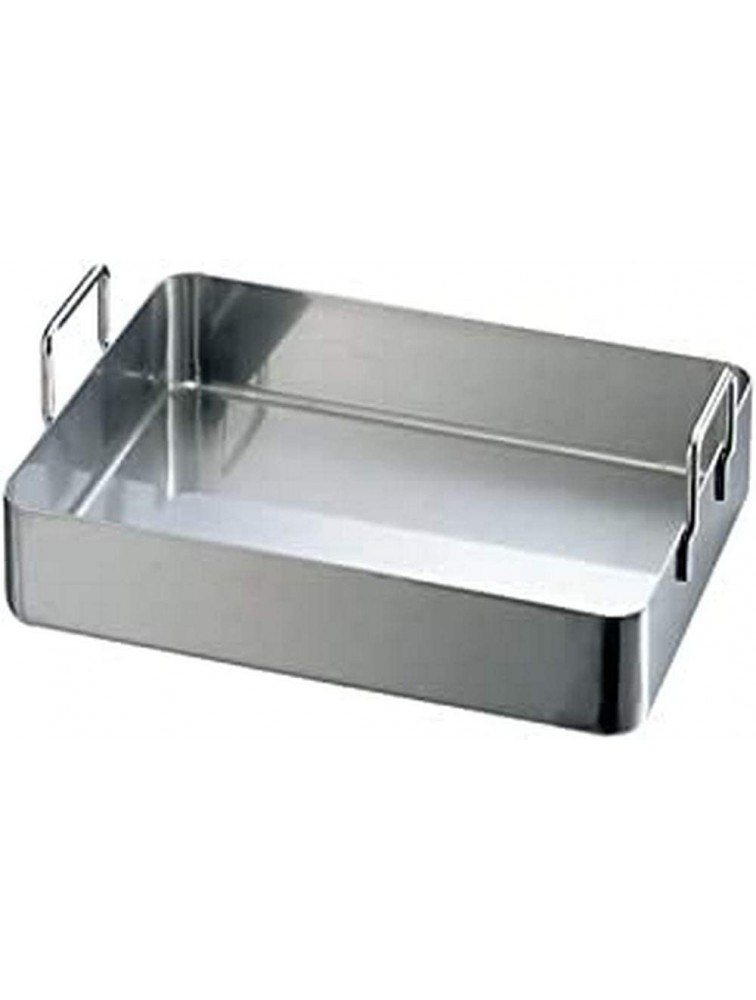 De Buyer Professional 60 x 50 cm Stainless Steel Rectangular Roasting Tray with 2 Fixed Handles 3121.60 - BPLYMLQ23