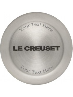 Le Creuset 3 3 4 Qt. Signature Braiser w Engraved Personalized Stainless Steel Knob White - BJ6P8USFG