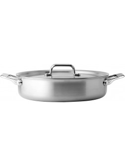 Misen 6 Quart Stainless Steel Rondeau Pot with Lid 5-Ply Steel Braiser Pan with Handles - B3EPLHIAU
