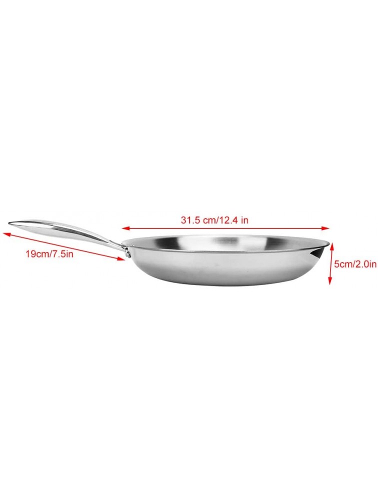 NCONCO Stainless Steel Pot 30 x 5cm Stainless Steel Fry Pan Cooking Tool Suitable for Induction Cooker Electric Stove Gas Stove - B7VYSXP0Z