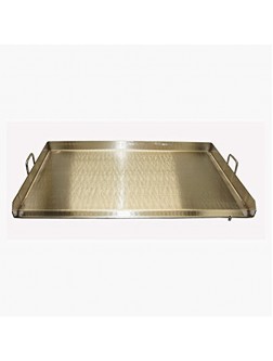 32" x 17" Double Burner Stainless Steel Plancha Comal Flat Top BBQ Cooking Griddle For Stove or Grill - BS2FMTHJY