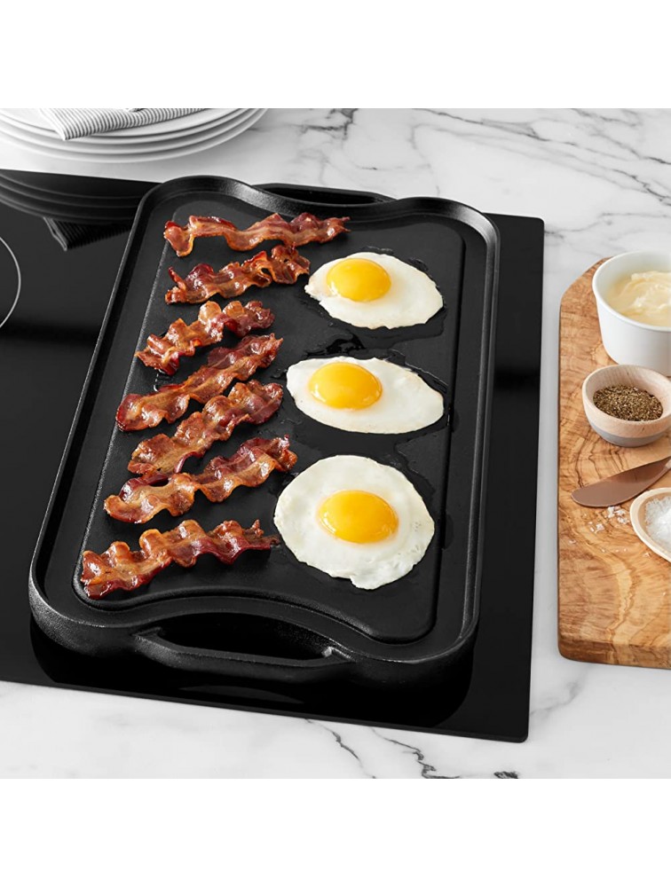 Basics Pre-Seasoned Cast Iron Reversible Grill Griddle - B2S91PS6F