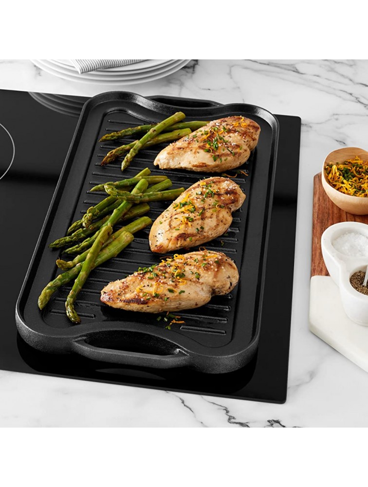 Basics Pre-Seasoned Cast Iron Reversible Grill Griddle - B2S91PS6F