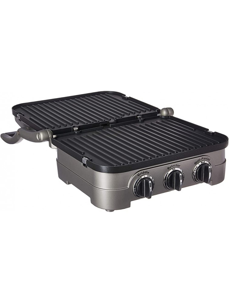 Cuisinart Griddler Gourmet 5 Functions in 1 Unit: Contact Grill Panini Press Full Grill Full Griddle and Half Grill Half Griddle - BT933WEXN
